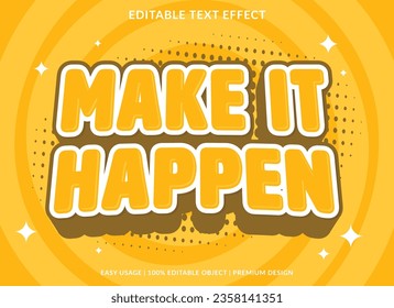 text effect template design with 3d style use for business brand and logo