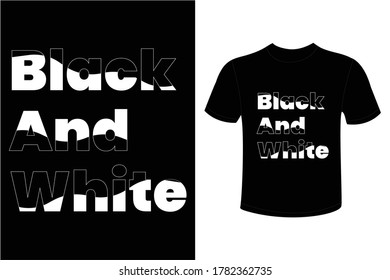 Text effect t-shirt design...e text black and white