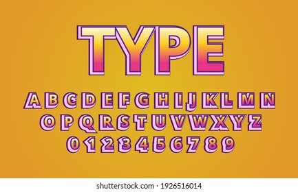 Text Effect Type Font Alphabet