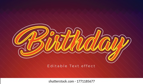 text effect vector style 3d typography sign text template