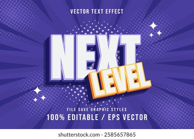 Text effects can be edited, Vector Premium Templates, 3D Next Level can be edited again.