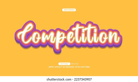 Efectos de texto - Texto editable del lema de la competencia.