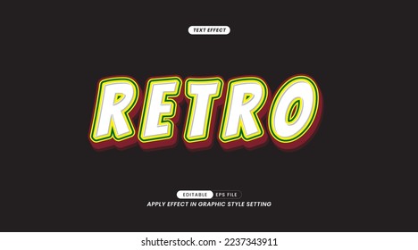 Text Effects - Editable Retro Slogan Text.