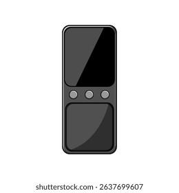 text electronic translator cartoon. software handheld, digital voice, multilingual communication text electronic translator sign. isolated symbol vector illustration
