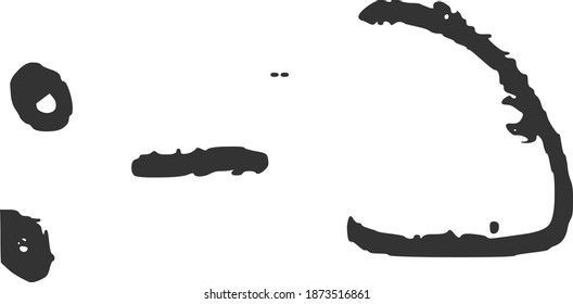 Text emoticon: ":)", hand writen