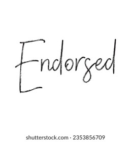 text Endorsed, vector design illustration