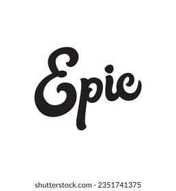 text Epic, vector design illustration