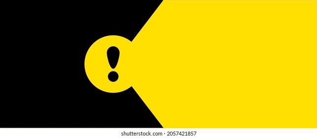 text with exclamation mark on white background