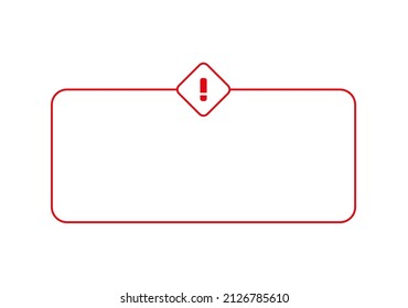 text with exclamation mark on white background
