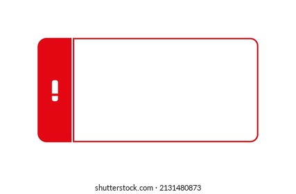 text with exclamation mark on white background