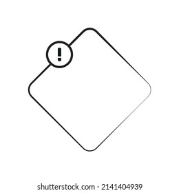 text with exclamation mark on white background