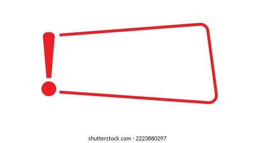 text with exclamation mark on white background