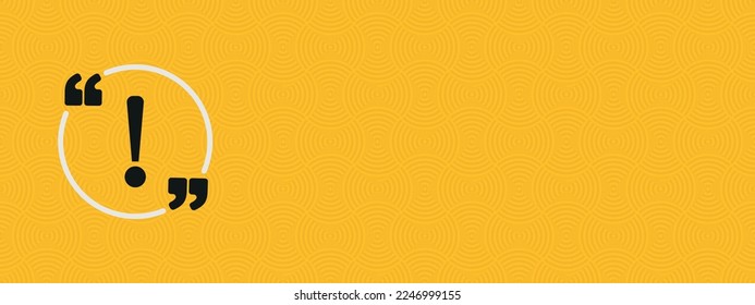 text with exclamation mark on white background
