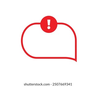 text with exclamation mark on white background