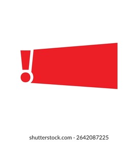text with exclamation mark on white background