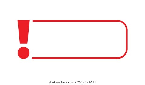 text with exclamation mark on white background