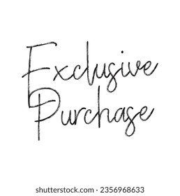 texto Compra exclusiva, ilustración vectorial