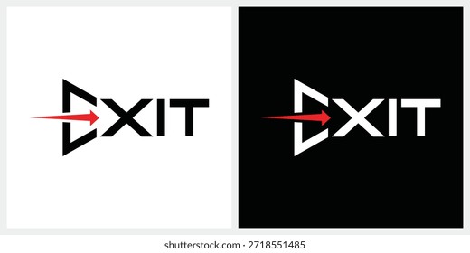 inspiração de design do logotipo de saída de texto