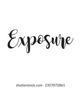 text Exposure, vector design illustration