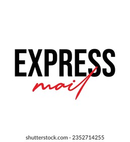 correo de texto Express, ilustración vectorial