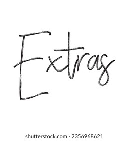 text Extras, vector design illustration