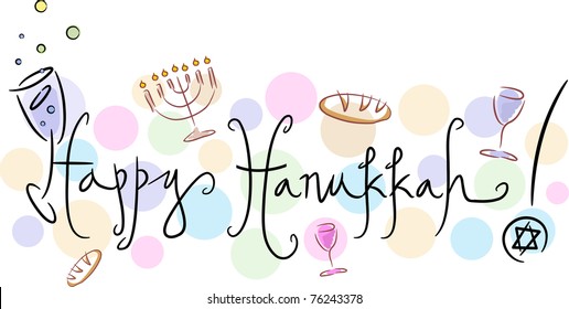 Text Featuring the Words Happy Hanukkah