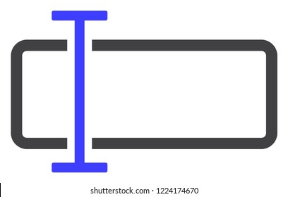 Text field icon on a white background. Isolated text field symbol with flat style.