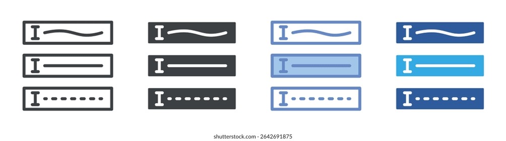Text Field icon set multiple style collection