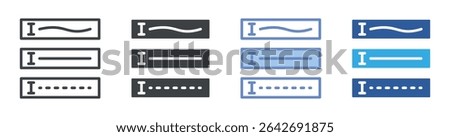 Text Field icon set multiple style collection