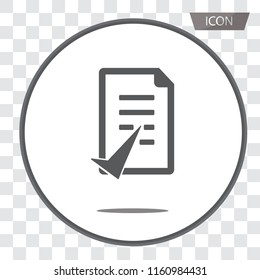 Text file  Check File document icon vector isolated on white background.