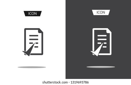 Text file  Check File document icon vector isolated on white background.