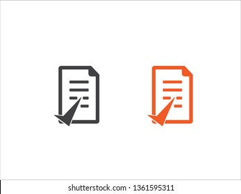 Text file  Check File document icon vector isolated on white background.