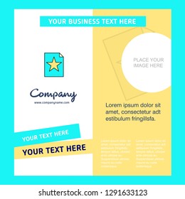Text file  Company Brochure Template. Vector Busienss Template