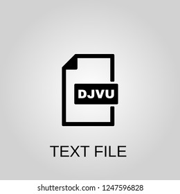 Text file djvu icon. Text file djvu concept symbol design. Stock - Vector illustration can be used for web