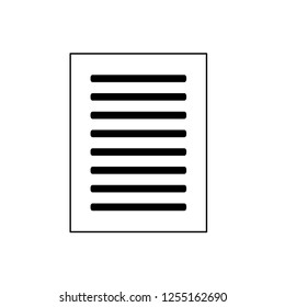 text file document icon vector isolated