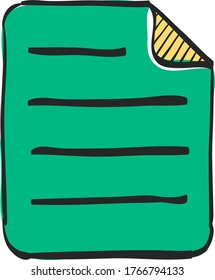 Textdateiformat-Symbol in Farbzeichnung. Download der Dokumentcomputer-Datendatei