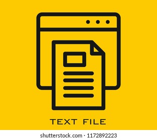 Text file icon signs