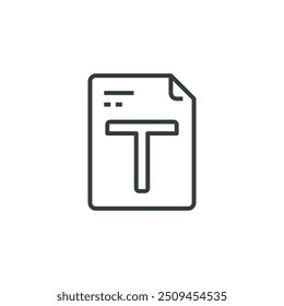 Text File icon, vector illustration