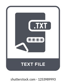 text file icon vector on white background, text file trendy filled icons from Gdpr collection, text file simple element illustration