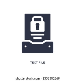 text file isolated icon. Simple element illustration from gdpr concept. text file editable logo symbol design on white background. Can be use for web and mobile.