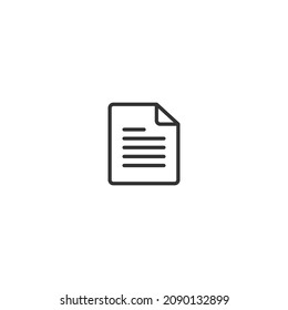 icono de línea de archivo de texto, signo de vector de contorno, icono perfecto de píxel