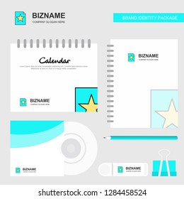 Text file  Logo, Calendar Template, CD Cover, Diary and USB Brand Stationary Package Design Vector Template