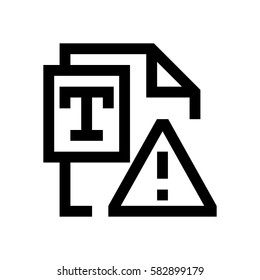 Text file mini line, icon, background and graphic. The icon is black and white, linear  flat, vector, pixel perfect, minimal, suitable for web and print. 