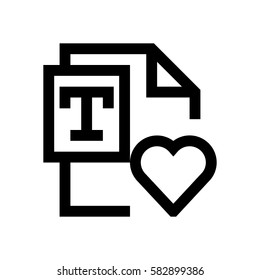 Text file mini line, icon, background and graphic. The icon is black and white, linear  flat, vector, pixel perfect, minimal, suitable for web and print. 