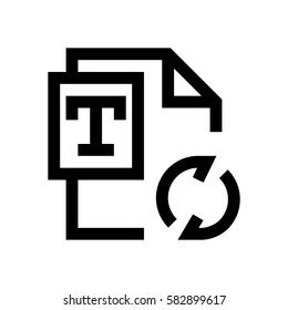 Text file mini line, icon, background and graphic. The icon is black and white, linear  flat, vector, pixel perfect, minimal, suitable for web and print. 