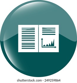 Text file sign icon. Add File document with chart symbol. Accounting symbol. Modern UI website button