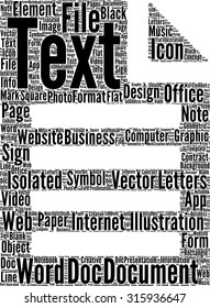 Text file symbol word cloud