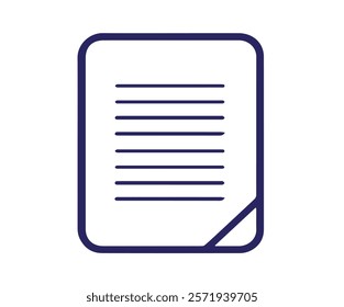 Text file vector icon, folder symbol. Modern, simple flat vector illustration