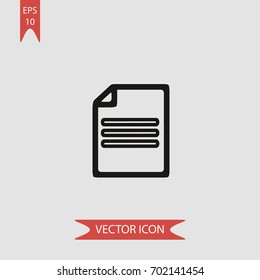 Text file vector icon illustration symbol