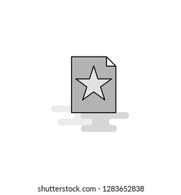 Text file  Web Icon. Flat Line Filled Gray Icon Vector